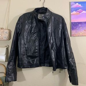 A Collezioni Black Leather Jacket
